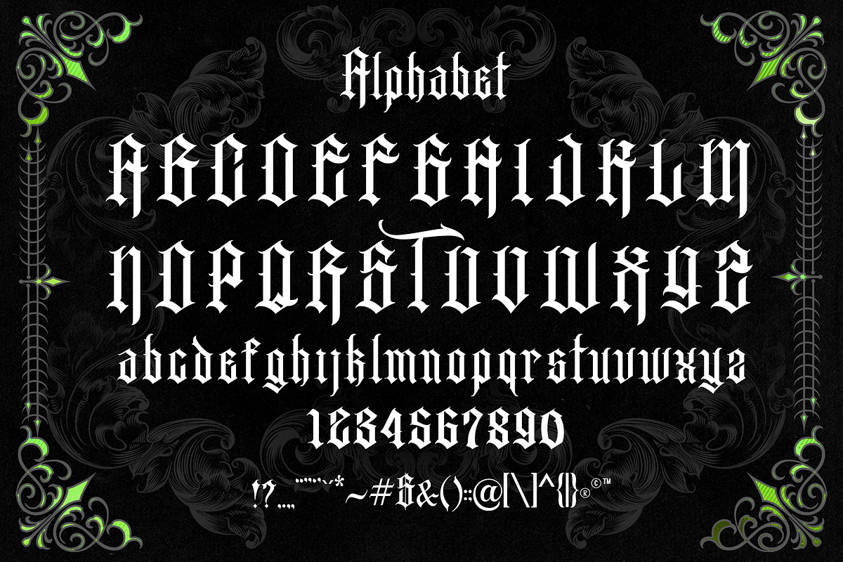 SERVETUS BLACKLETTER presale, a Blackletter Font by dansdesign (Photo 5 of 8)