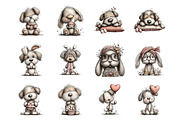 Whimsical easter dog clipart, an Illustration by SinaCreation (Thumbnail 2 of 11)
