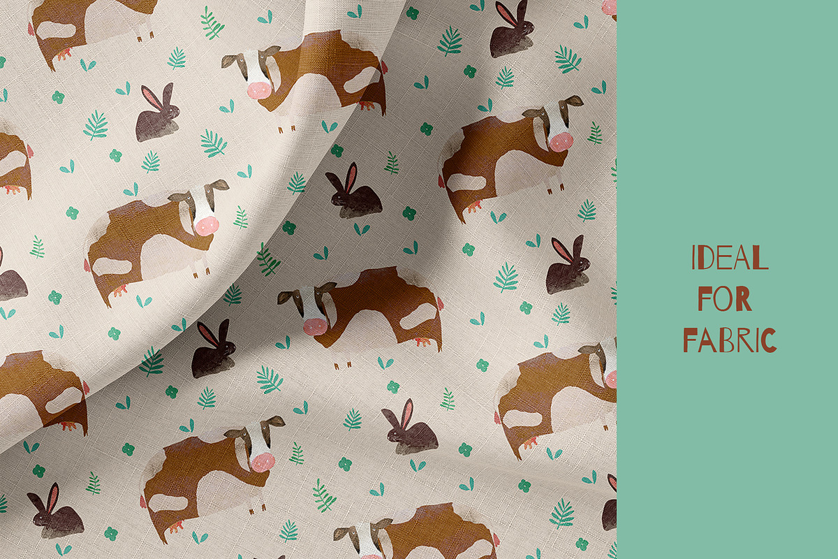 Animal Farm Watercolor Patterns, a Pattern Graphic by watercolor kamill (Photo 5 of 12)