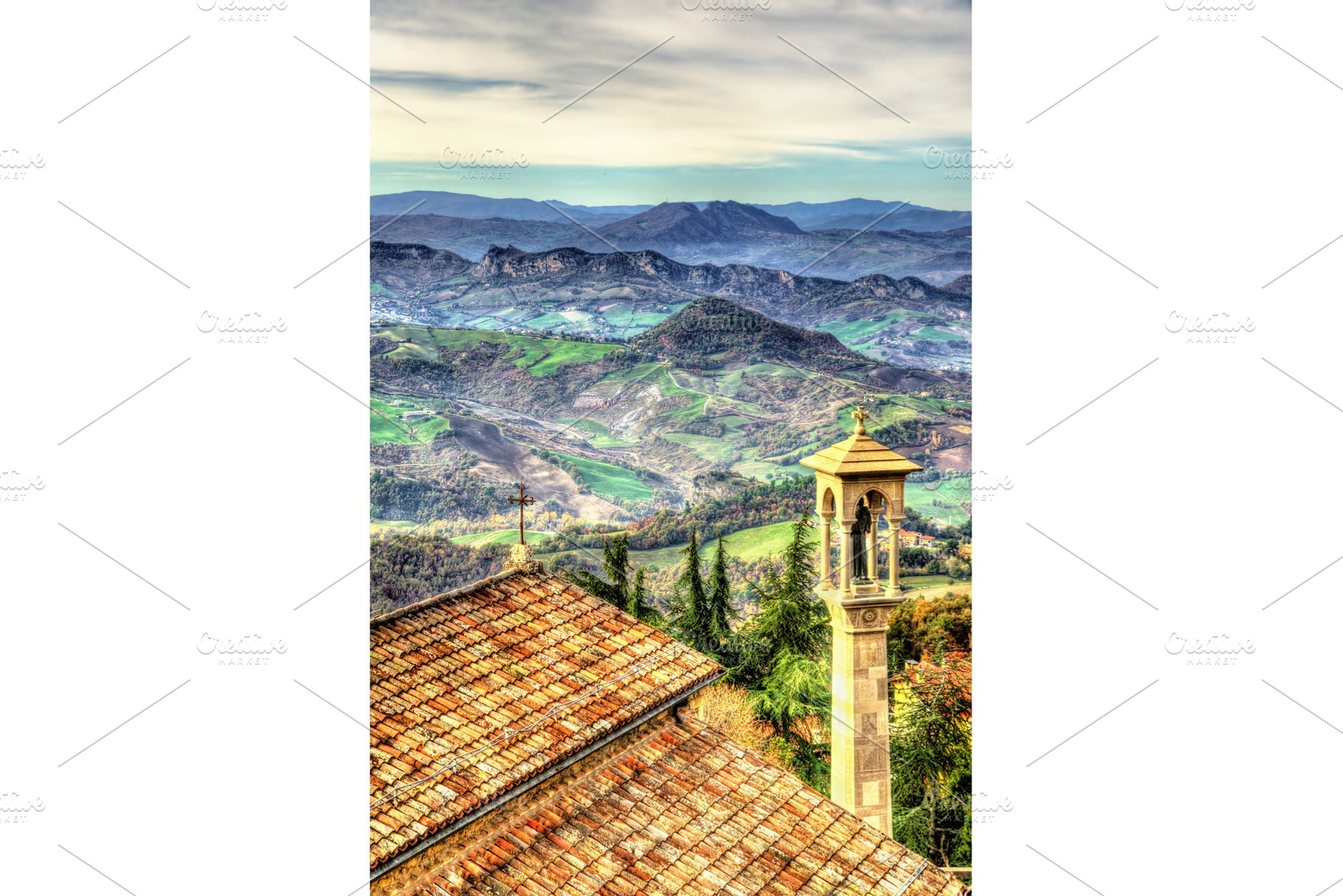 View of apennine mountains from san marino containing marino, san, and view, an Architecture Photo by Leonid Andronov