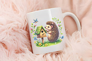Spring Hedgehog Sublimation Clipart, an Illustration by RobertsArt (Thumbnail 6 of 7)