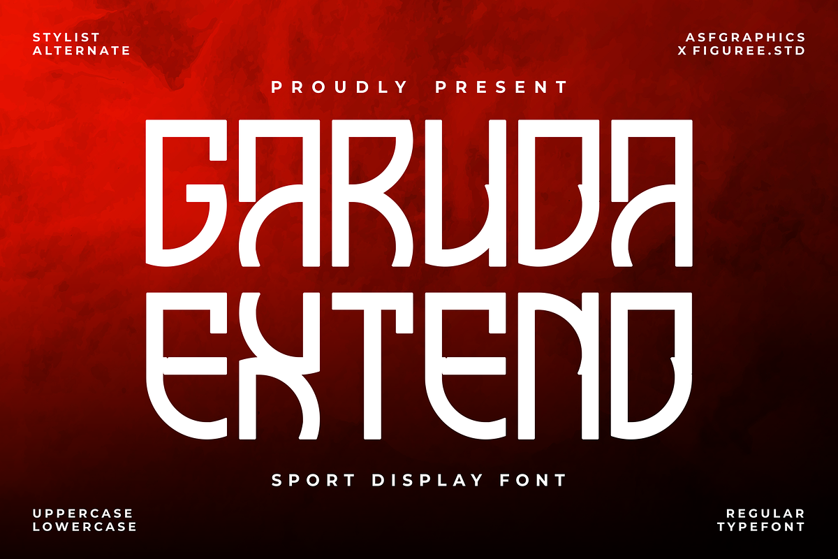 Garuda Extend – Sport Display Font, a Sans Serif Font by figuree studio (Photo 1 of 9)
