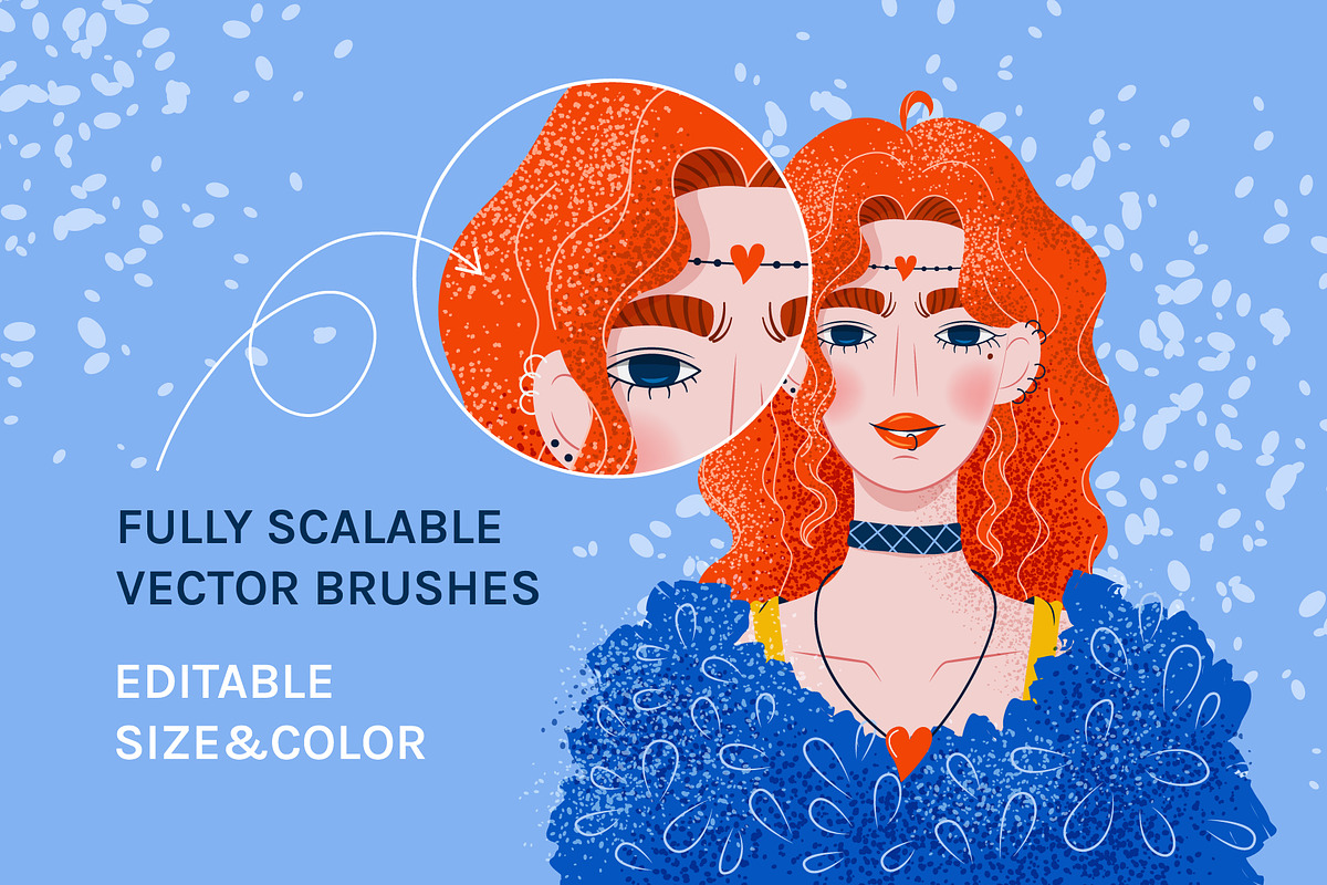 18 Grainy Vector Brushes, a Brush Add-On by IuliiaSavko (Photo 3 of 8)