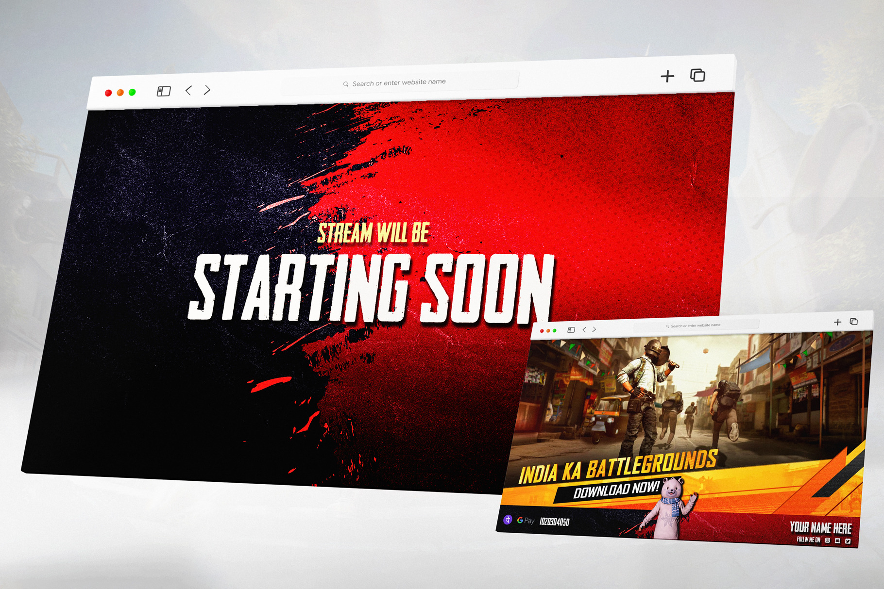 PUBG & BGMI Animated Stream Overlay, a Templates & Theme by Vinyasa ...