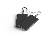 Black Rectangle Earrings 3D Model, an Object 3D Model by rebrandy (Thumbnail 4 of 9)