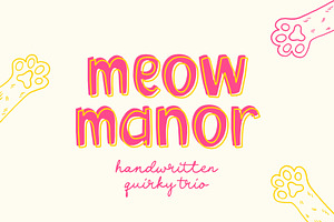 Meow Manor Fun Font Trio