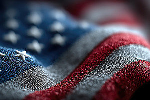 Close-up American flag fabric for Fourth of July banner, a Background Photo by José Manuel Gelpi