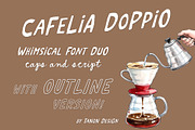 Cafelia Doppio Font Duo, a Handwritten Font by Tanondesign (Thumbnail 1 of 7)