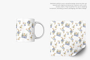 watercolor rabbit seamless pattern, a Pattern Graphic by Pink Studio Art (Thumbnail 3 of 5)