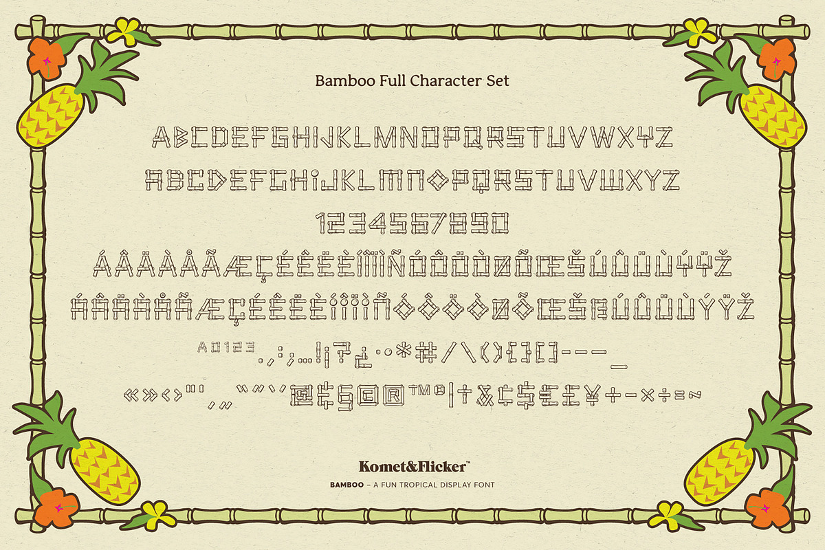 Bamboo - A Fun Tropical Display Font, a Sans Serif Font by Komet & Flicker (Photo 9 of 9)