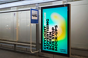Warsaw Citylight Ad Bus Stop 5, an Advertising Mockup by Graphic Shelter (Thumbnail 4 of 4)