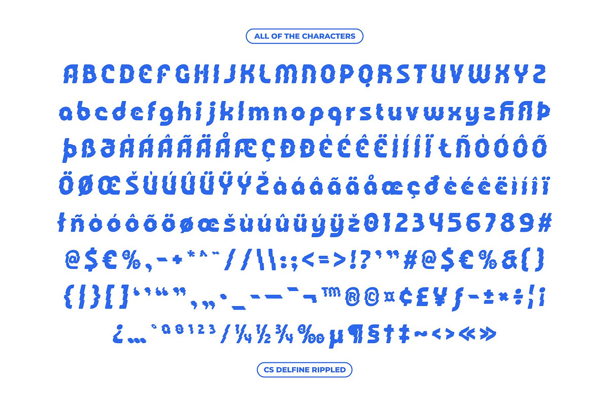 CS Delfine Rippled, a Sans Serif Font by Craft Supply Co. (Photo 8 of 8)