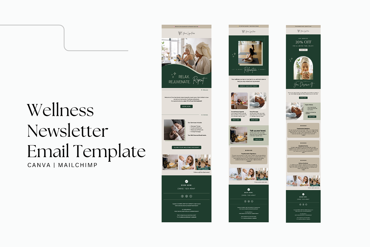 Health and Wellness Newsletters, an Email Template by Kala and Hansuja Studio (Photo 1 of 6)