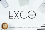 Exco (4 font), a Sans Serif Font by khurasan (Thumbnail 1 of 8)