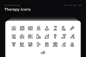 Therapy icons, an Outline Icon by Wencory