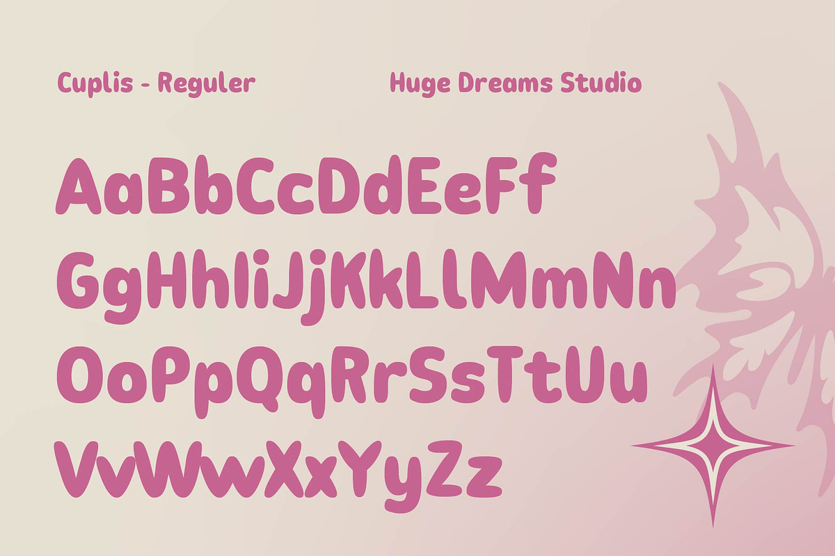 Cuplis - Y2K Handwriting Font, a Sans Serif Font by Huge Dream Studio (Photo 3 of 9)