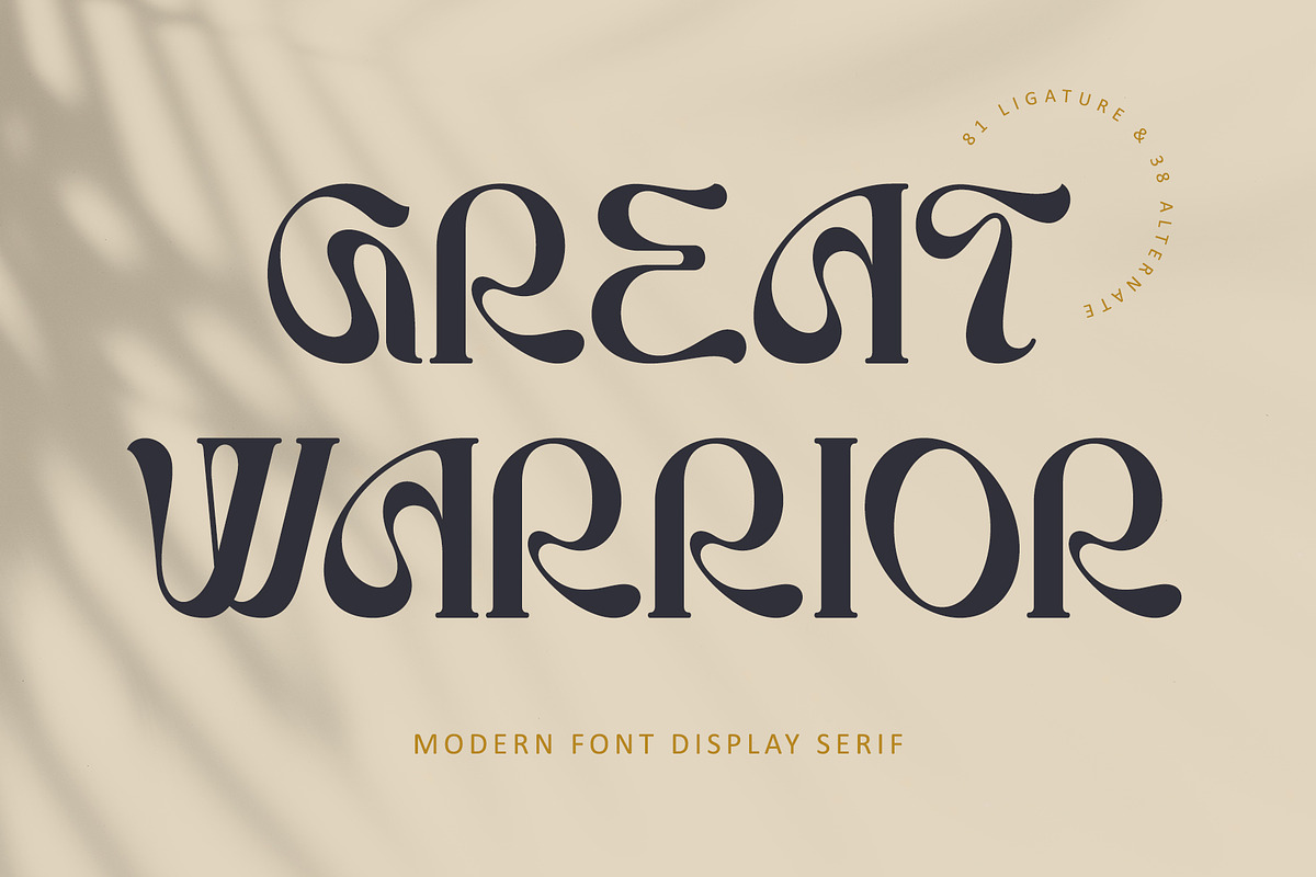 Great Warrior, a Serif Font by Letterara (Photo 1 of 9)