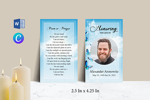 Heavenly Sky & Butterfly Prayer Card