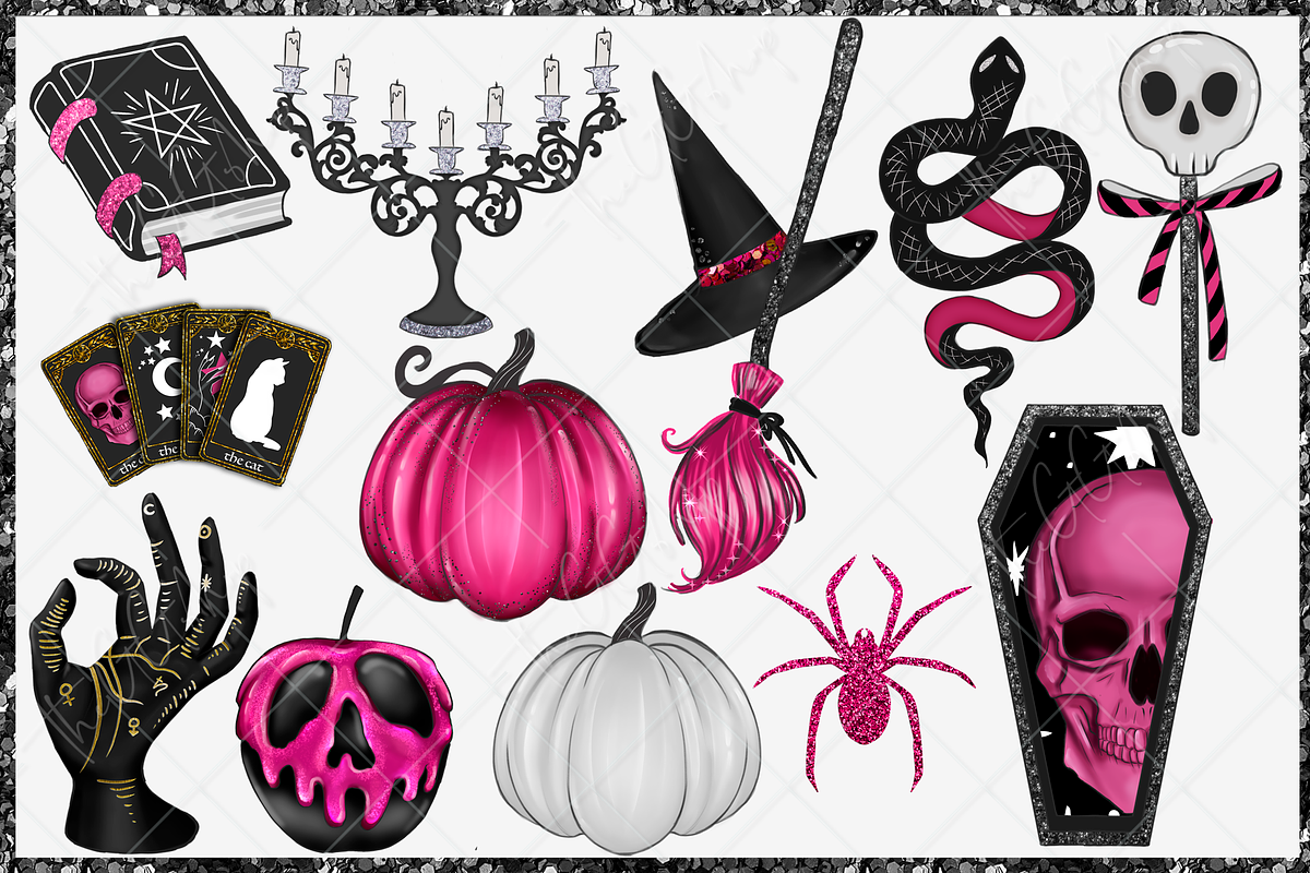 Cute Halloween Clipart set, an Illustration by The GG Shop (Photo 4 of 9)