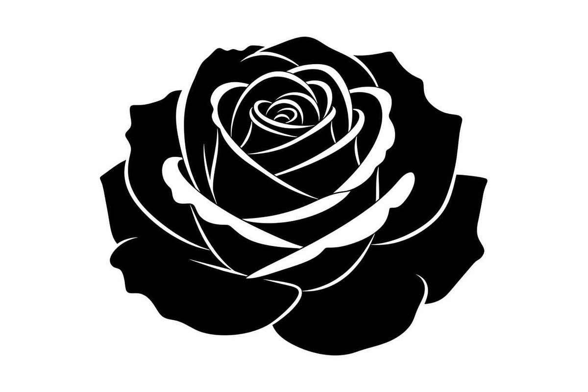50 Black Rose Silhouette Vector Bund, an Illustration by Gaye Art (Photo 27 of 51)