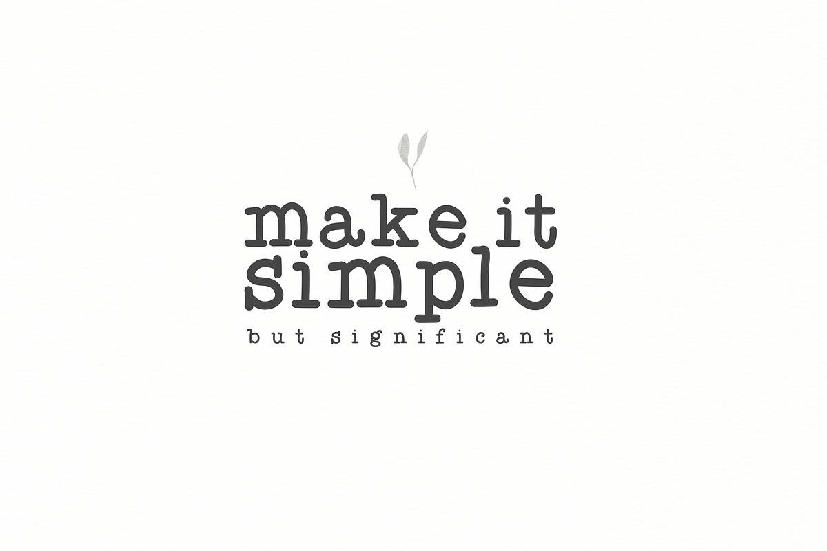 Effortless - Typewriter Font preview 2
