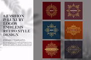 8 luxury logos & badges, a Graphic by tomuato (Thumbnail 1 of 4)
