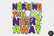 Nursing the Night Away Halloween PNG, a Seasonal Illustration by DreamCafeArt (Thumbnail 1 of 7)