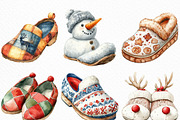 Christmas Slipper Clipart, an Illustration by Craft Nest (Thumbnail 2 of 6)