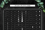 Procreate - Moon and Stars Stamps, a Brush Add-On by DiBrush Studio (Thumbnail 3 of 9)