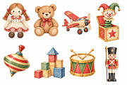 Christmas Watercolor PNG, a Seasonal Illustration by Villa 11 Estudio (Thumbnail 6 of 9)