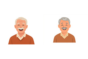 Happy older man smiling with grey, a Person Photo by ZinetroN
