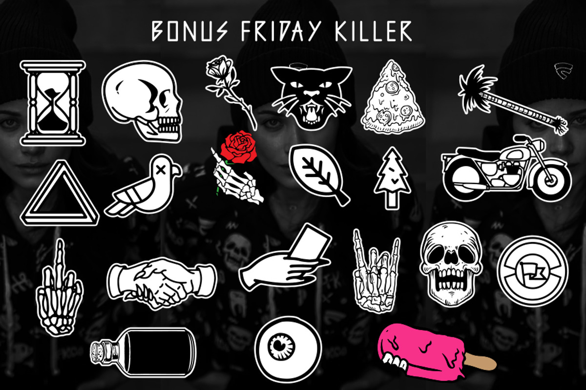 Sale ! 50%Friday Killer Font + Bonus preview 3