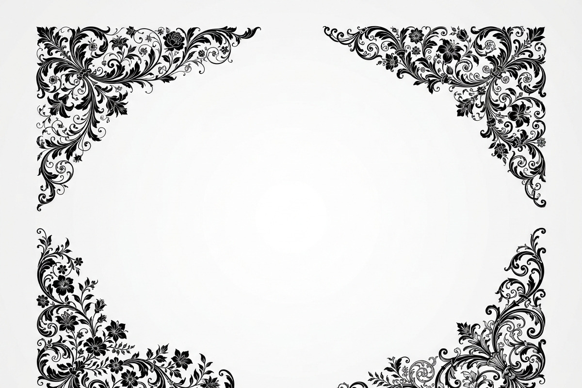 30 Elegant Floral Corner Design, a Decorative Illustration by Amazin_art (Photo 11 of 13)