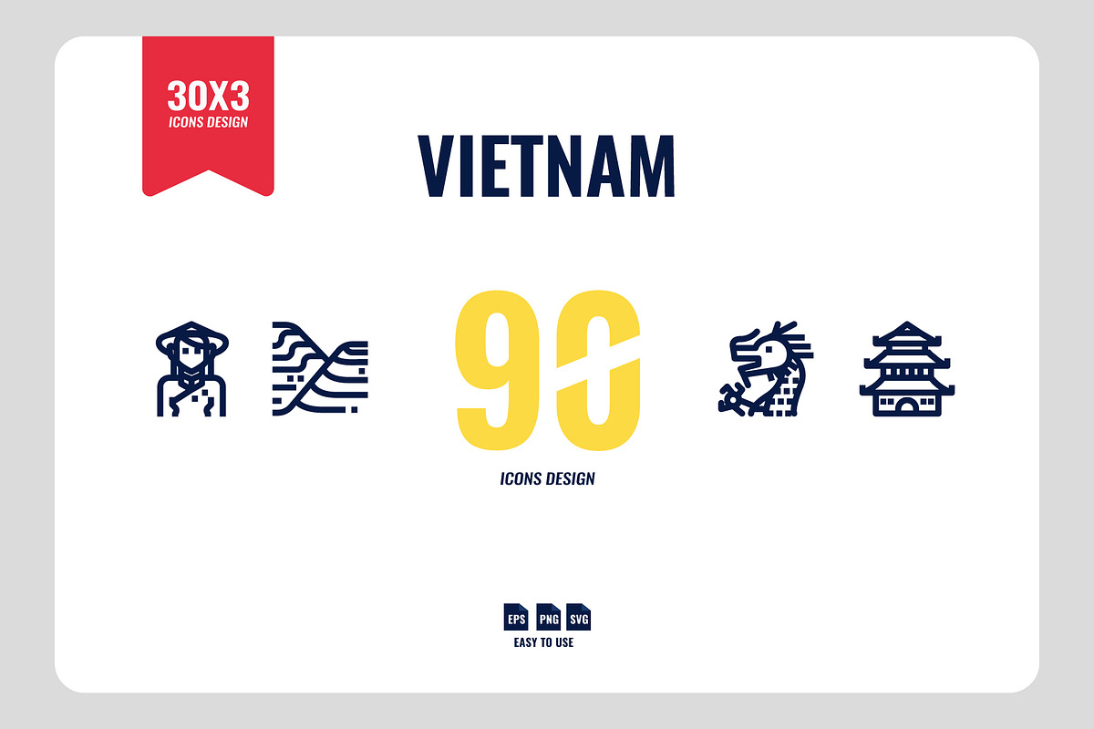 Vietnam 90 Icons, an Icon by Foxyard studio (Photo 1 of 4)