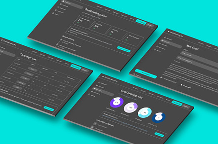 Email marketing Analytics Dashboard, an UI Kit Template by nagaredesignstudio