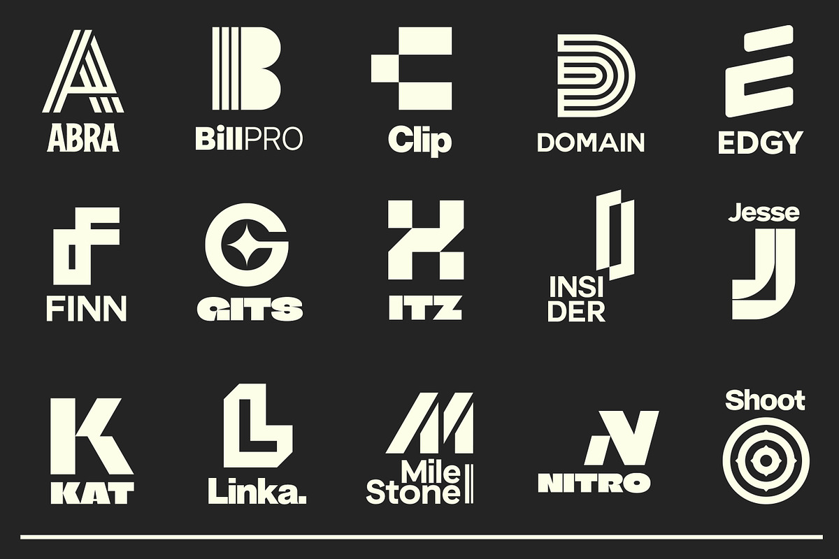 Letter Logo Template Vol 2, a Solid Icon by Tekuni (Photo 5 of 12)