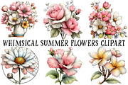 Whimsical Summer Flowers Clipart, an Illustration by OK Design (Thumbnail 2 of 6)