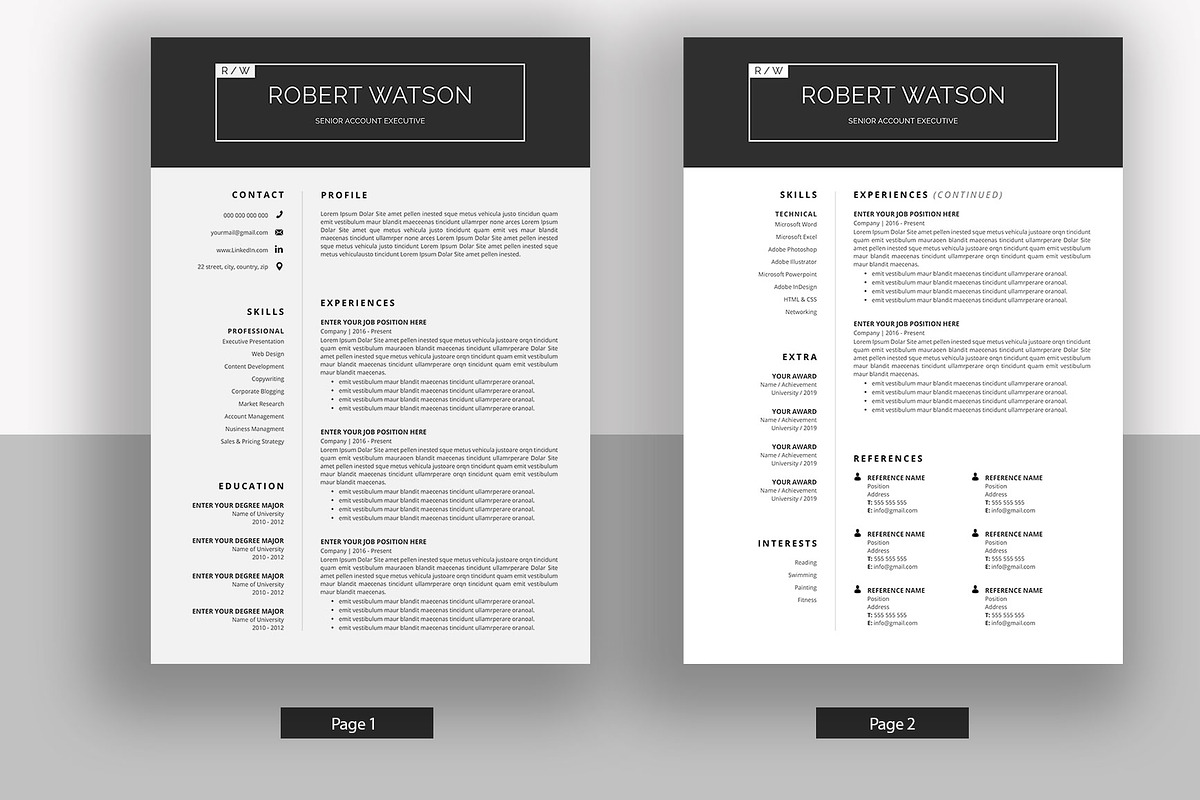 Resume / CV, a Resume Template by SlideCo (Photo 2 of 6)