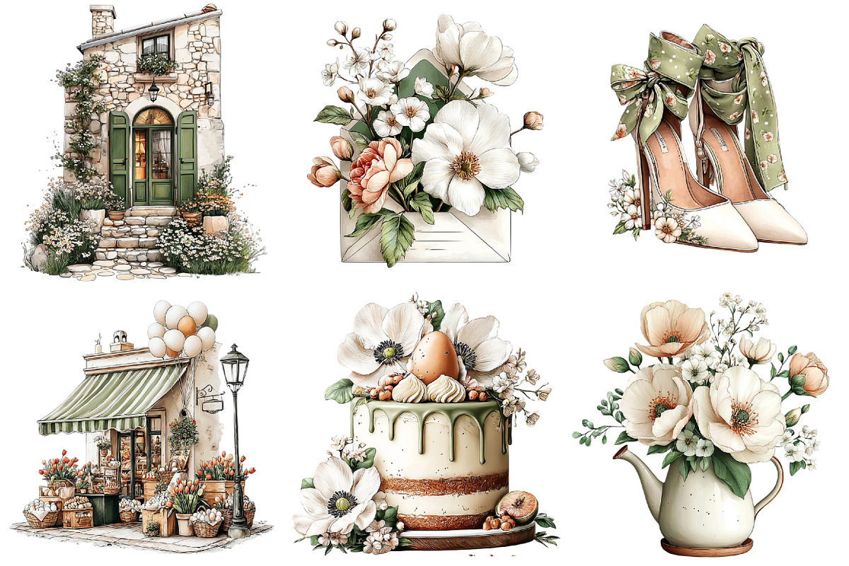 Watercolor Easter Clipart Bundle, an Illustration by DreamCafeArt (Photo 3 of 6)