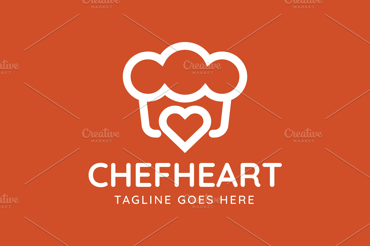 Chef-Heart - Chef & Cooking Logo, a Branding & Logo Template by Creattlle (Photo 2 of 4)