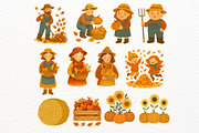 Watercolor Fall Farm Clipart PNG, an Illustration by Nicolle's Colorful Art (Thumbnail 6 of 7)