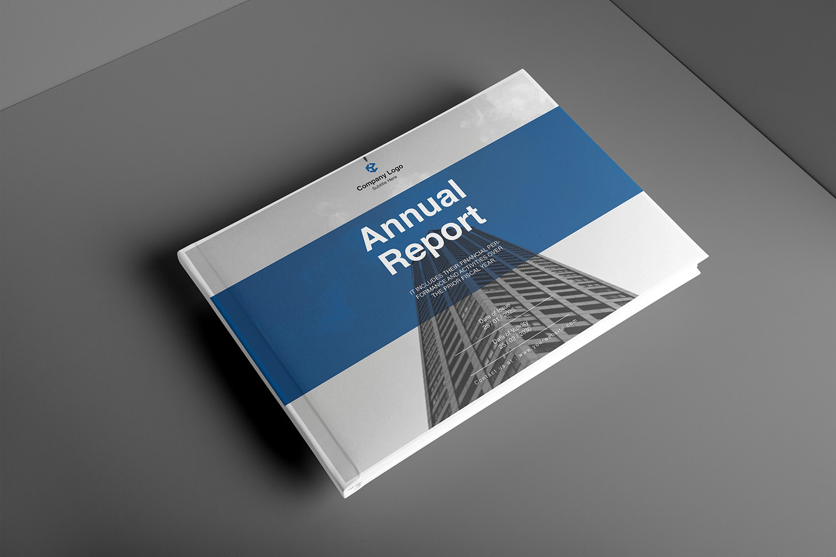 Annual Report Template Landscape, a Brochure Template by DesignCrest (Photo 3 of 13)
