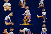 Yoga pose 3D Character pack, a Characters & Person 3D Model by orenjidesign (Thumbnail 7 of 8)