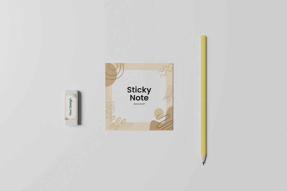 Sticky Notes PSD Mockup Set, a Books & Magazine Mockup by Graphic Deal (Photo 6 of 6)