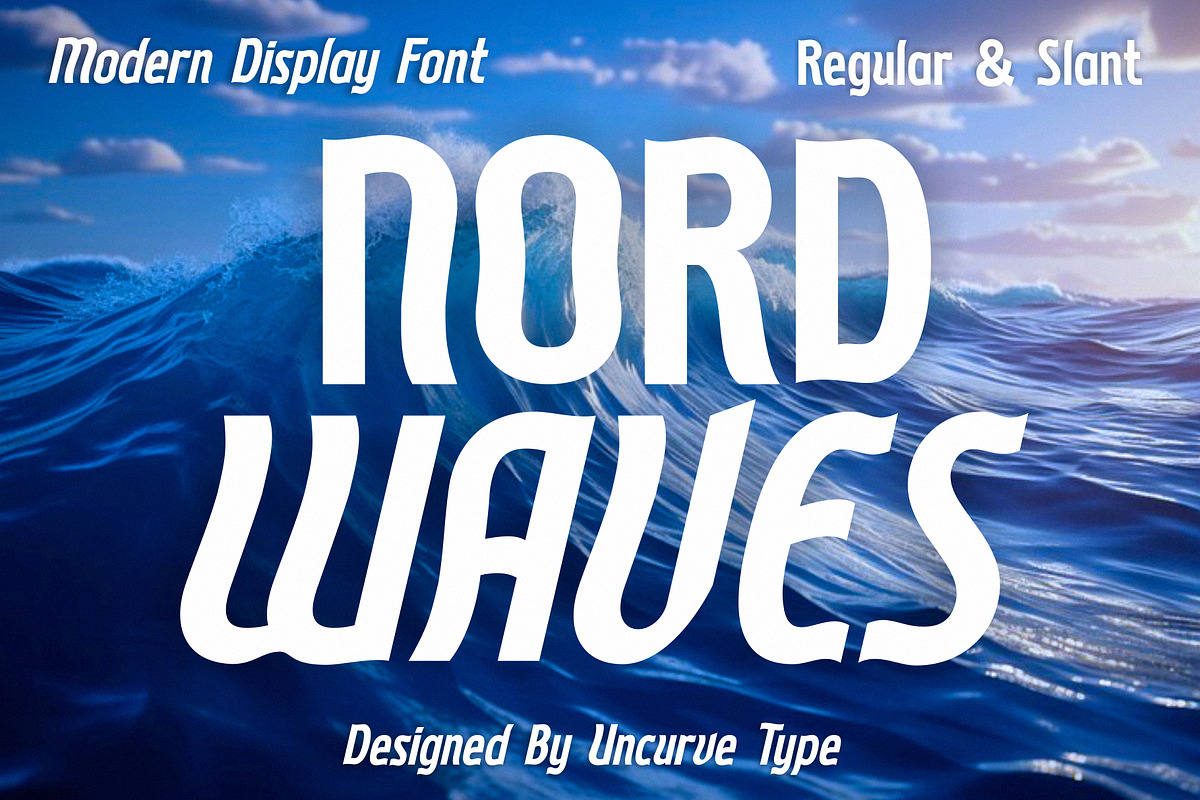 Nordwaves, a Sans Serif Font by uncurve (Photo 1 of 9)