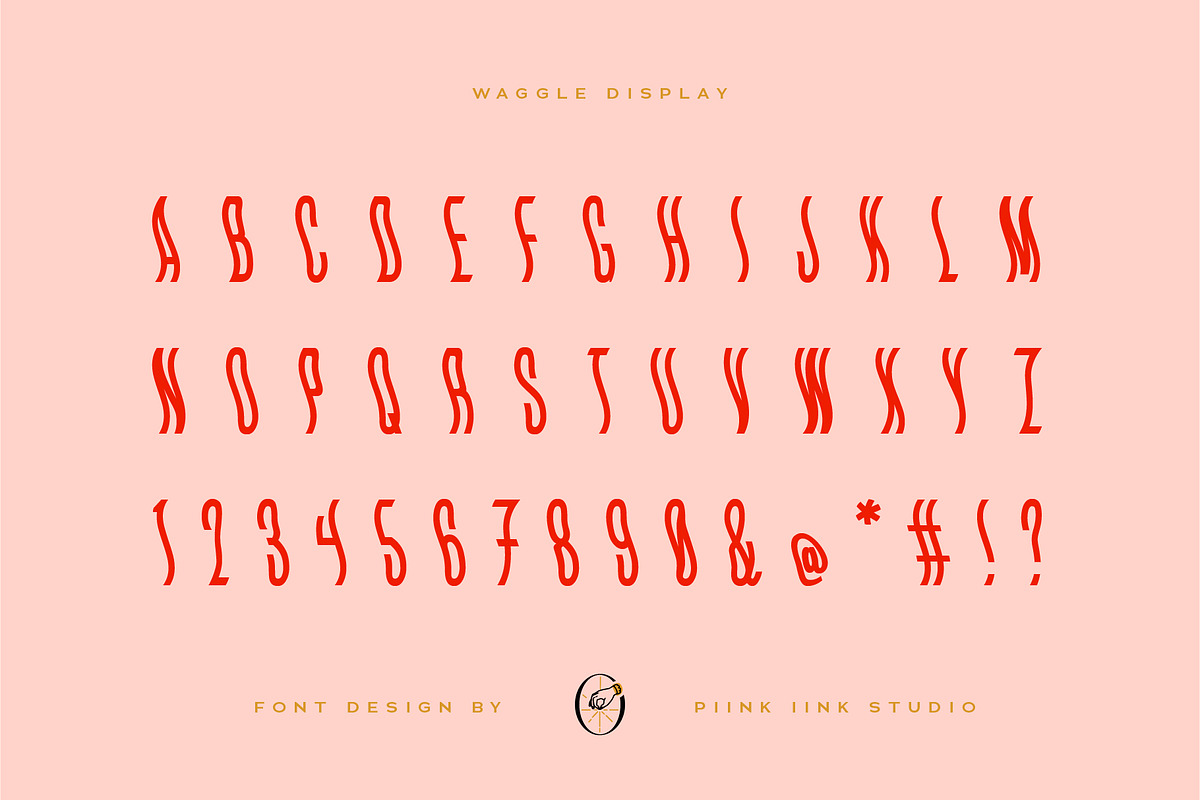 WAGGLE Display Font preview 2