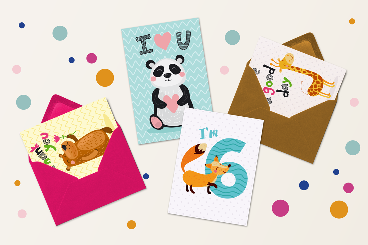 Cute kids set with animals, an Animal Illustration by martynmarin (Photo 3 of 6)