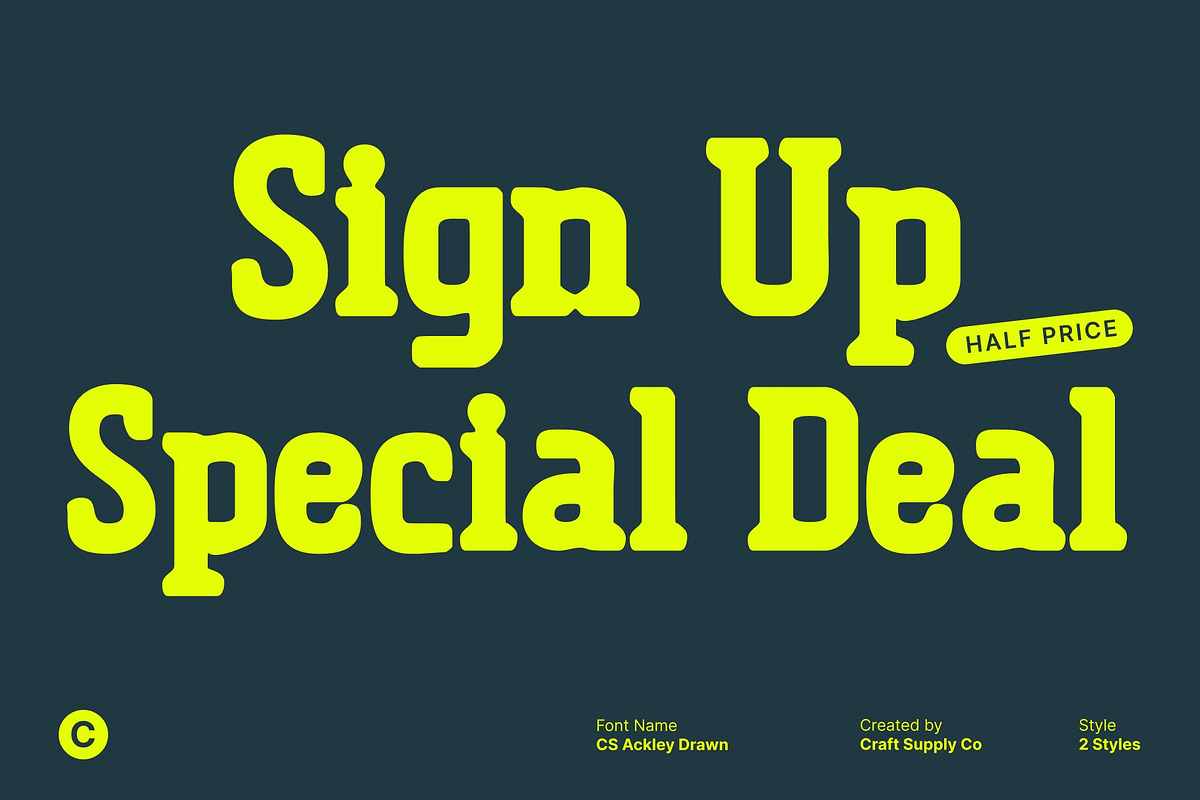 CS Ackley Drawn, a Slab Serif Font by Craft Supply Co. (Photo 5 of 8)