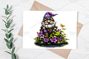 Whimsical Spring Gnome Clipart PNG, an Illustration by Canvas Craft (Thumbnail 5 of 7)