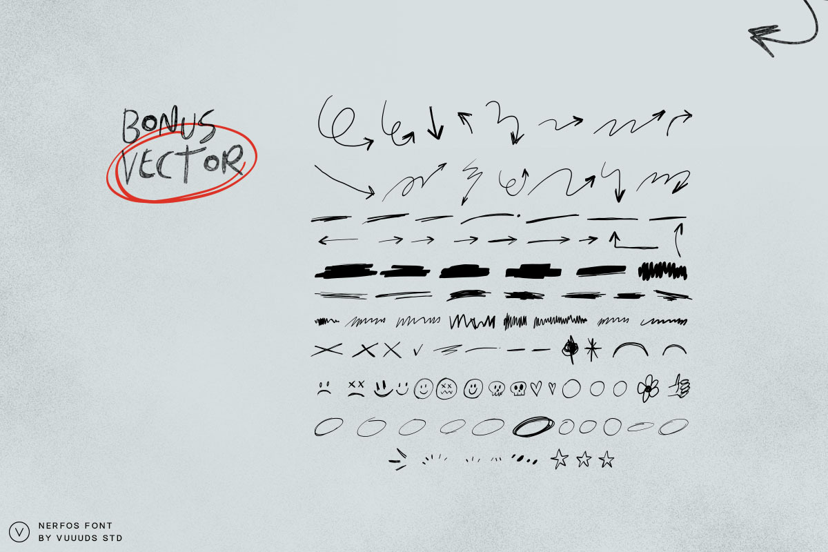 Nerfos Font, a Handwritten Font by vuuuds (Photo 10 of 11)